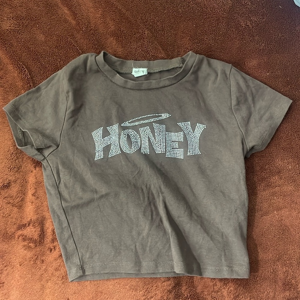Brown crop top